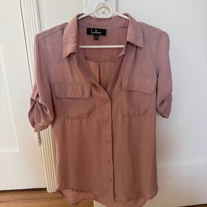 Lulu's Pink Button Down Shirt
